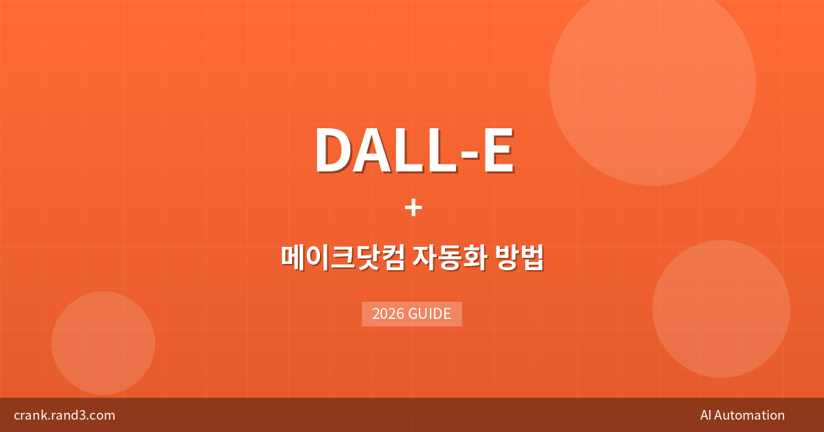 DALL-E + 메이크닷컴 자동화 방법