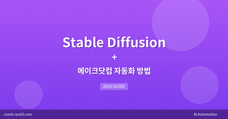 Stable Diffusion + 메이크닷컴 자동화 방법