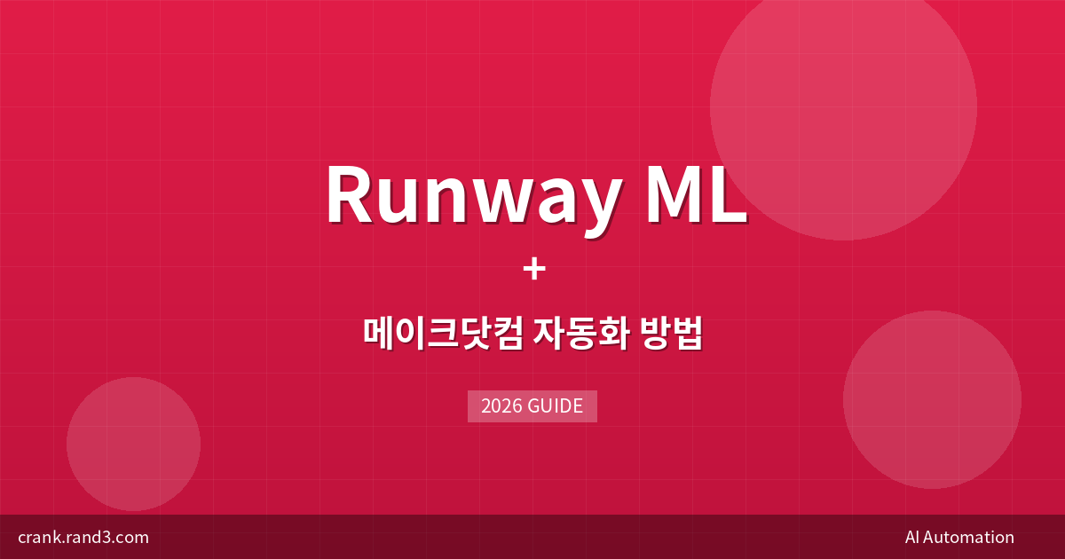 Runway ML + 메이크닷컴 자동화 방법